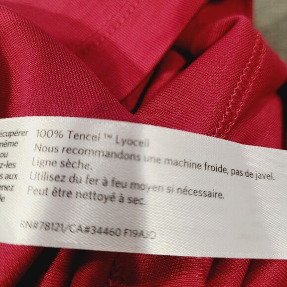 NEW Eileen Fisher Tank Top L Burgundy Red Soft Tencel‎ Sleeveless Pullover - Picture 7 of 10